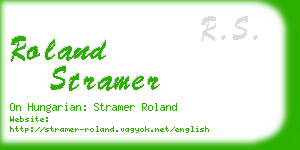roland stramer business card